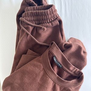 ZARA matching sweat brown sweat set - both pieces included